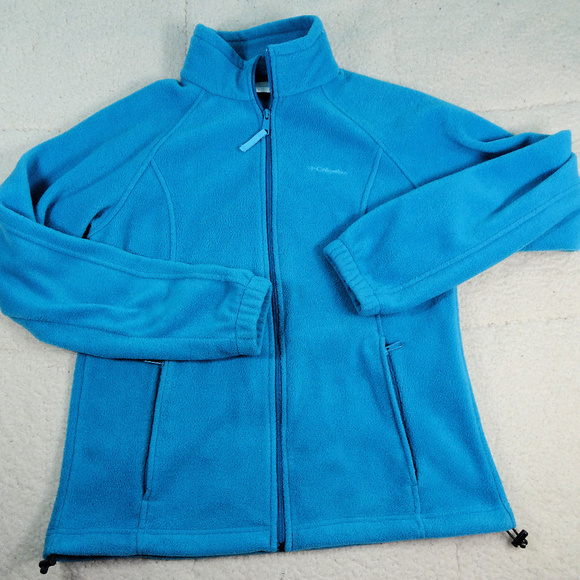 Columbia Blue Fleece Women's Jacket Large - Picture 1 of 6
